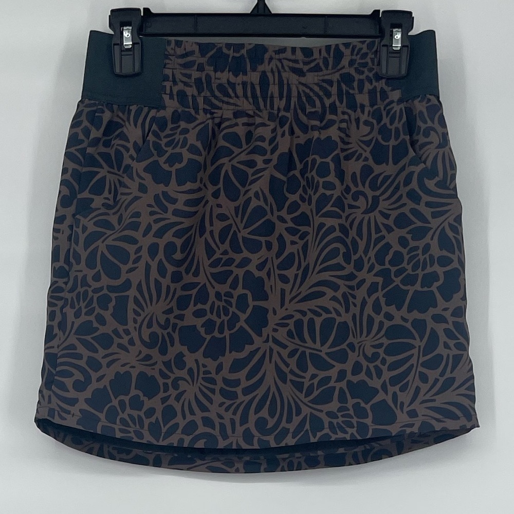 Gap factory nwt floral blue tan patterned pocket mini skirt